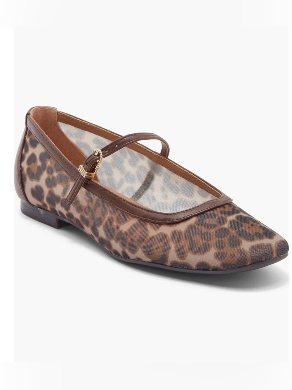 Dolce Vita Aileen Mesh Mary Jane Flat Leopard Print Size 9